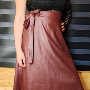 Falda Eco-cuero envolvente