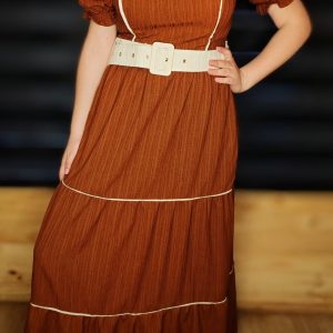 Vestido violeta café