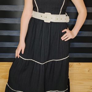 Vestido violeta negro